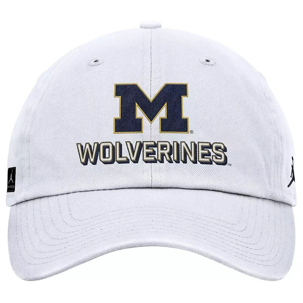 Jordan Michigan Wolverines White Game Day Club Adjustable Hat Size M/L